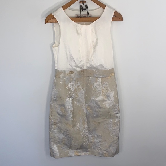 Lela Rose for Loft Metallic sheath dress - Picture 2 of 10